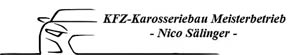 „KFZ-Karosseriebau Meisterbetrieb Nico Sälinger“-Logo, zur Startseite